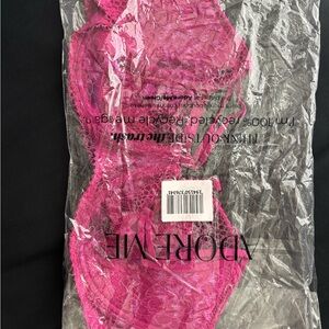 Adore Me Pink Lace Lingerie Bra